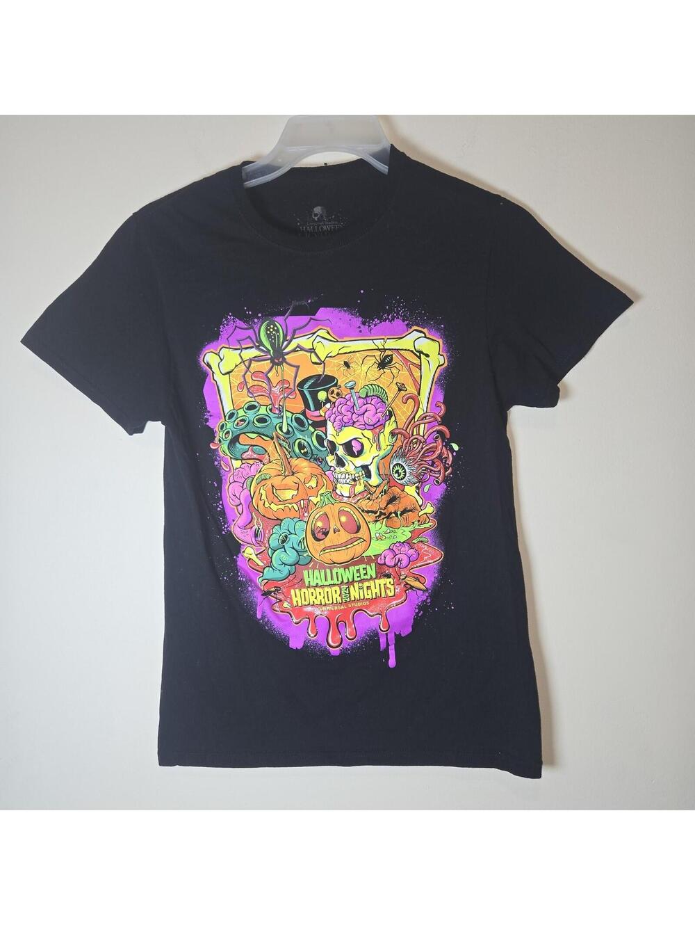 Universal Studios Halloween Horror Nights T-Shirt Men's Black Graphic Tee Size S